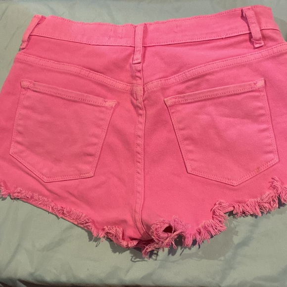 Pink O2 Denim Shorts - Picture 2 of 3